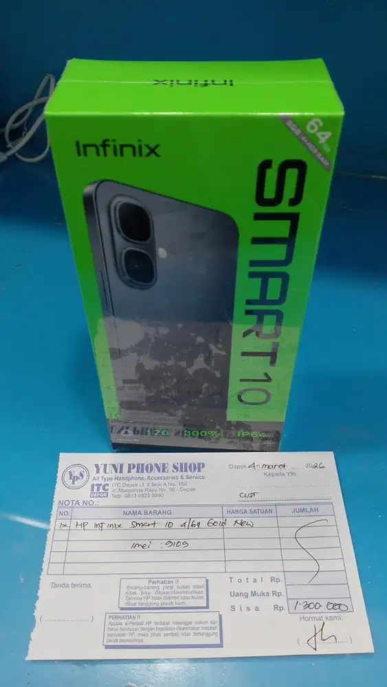 infinix smart 10 ram 4/64gb garansi resmi bisa dianter