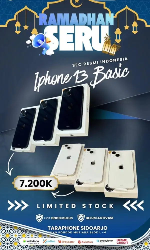 EX RESMI INDO IP 13 BASIC 128GB