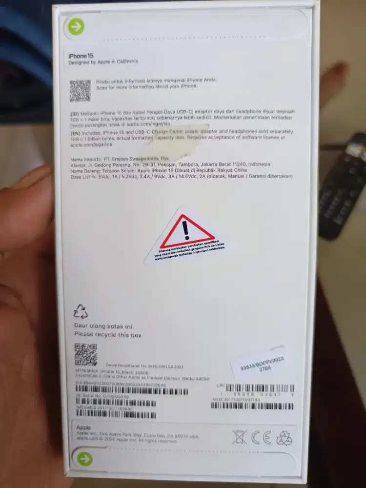 iPhone 15 Black ,256 GB