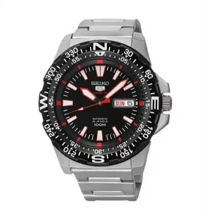 Seiko 5 Sports SRP541K1 Mini Monster Black Dial Stainless Steel Strap