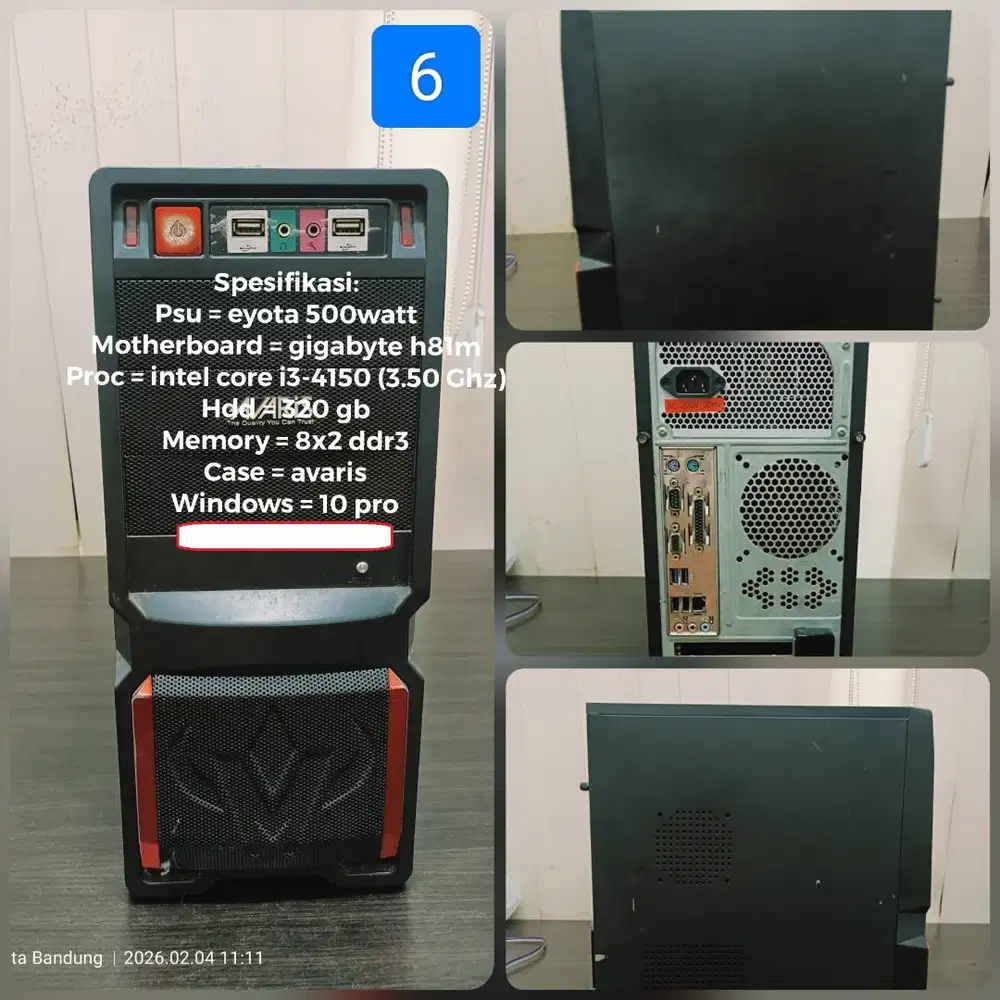 Komputer CPU only intel core i3-4150 DDR3