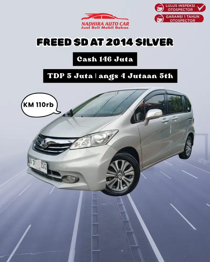 Dp 3 Juta Freed SD AT 2014 Silver Ac Double
