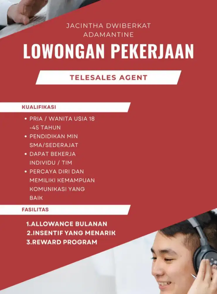 Dibutuhkan loan officer dan admin officer untuk Bank asing