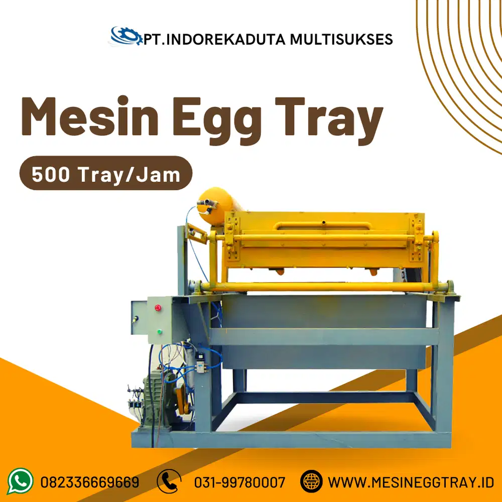 MESIN EGG TRAY KAPASITAS 500 MANUAL (tanpa pengering)