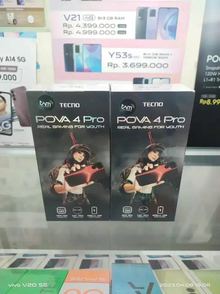 Tecno Pova 4 Pro 8/256 GB Helio G99 Batre 6000 mAh Garansi Resmi tAm