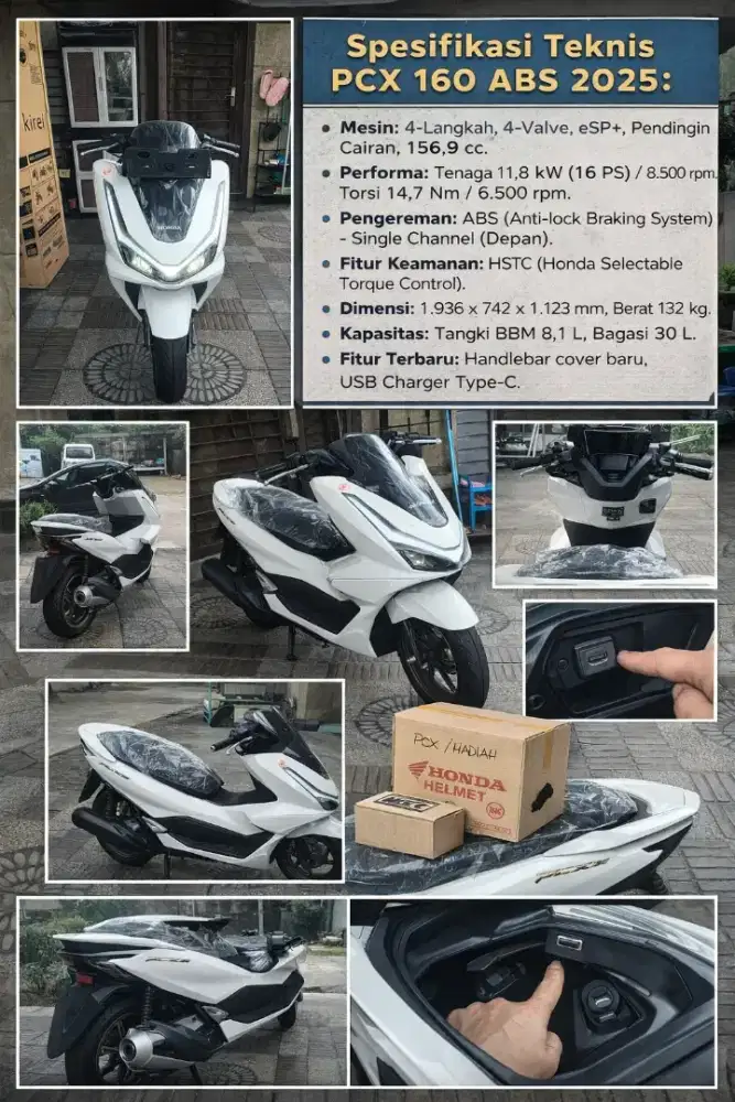 MOTOR HONDA PCX 160cc 2025 BARU