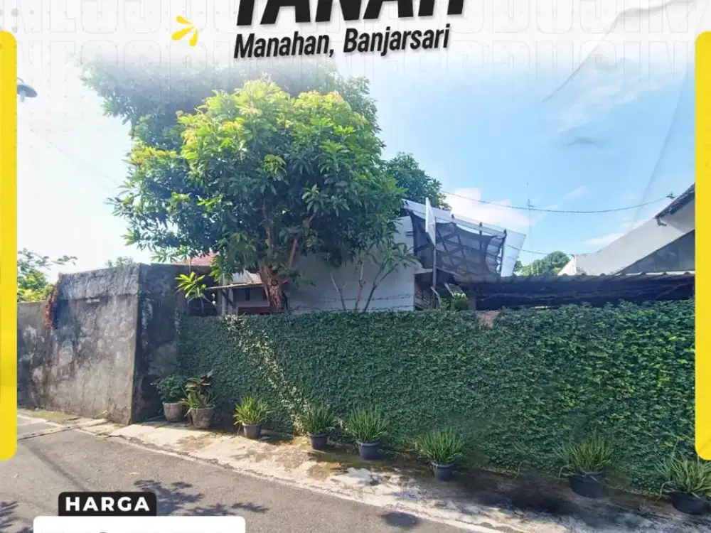 Dijual Tanah Dibawah harga Pasar Strategis 140meter dekat Stadion manahan Banjarsari Solo