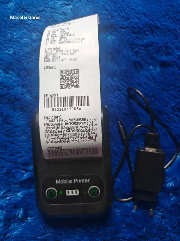 Mini portable Thermal Printer Resi Pengiriman Print 58mm Bluetooth