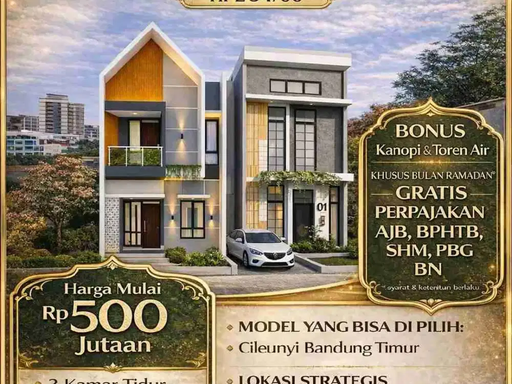 Di jual rumah murah 1 lantai di Bandung