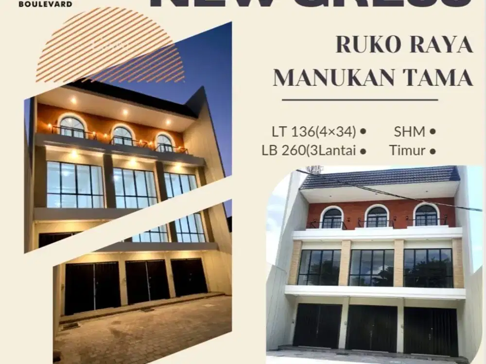 Ruko Raya Manukan Tama Baru Gress Depan BCA Manukan