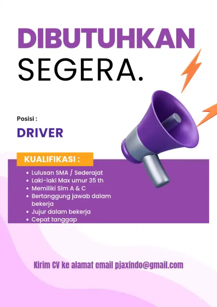 Dibutuhkan DRIVER