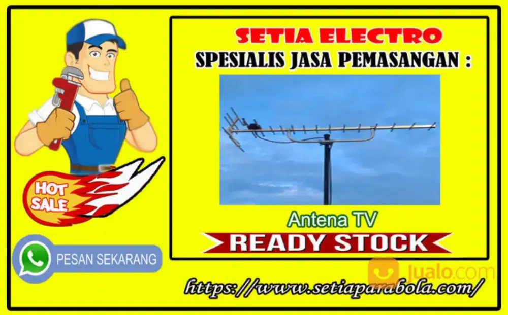 Coba dulu tes pake antenna kami antena hd 12 ples pasang