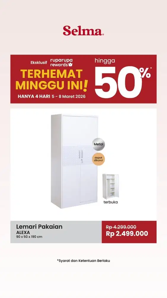 Alexa lemari bahan metal by selma