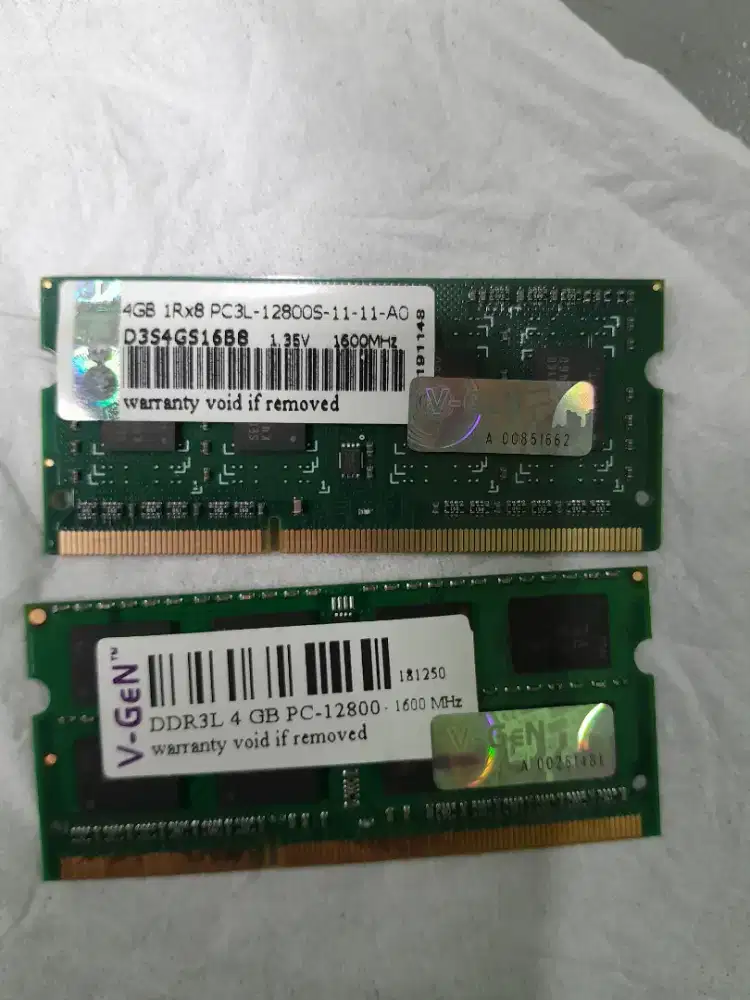 JUAL SEPAKET RAM LAPTOP DDR3 PC3L 12800 4GB X2