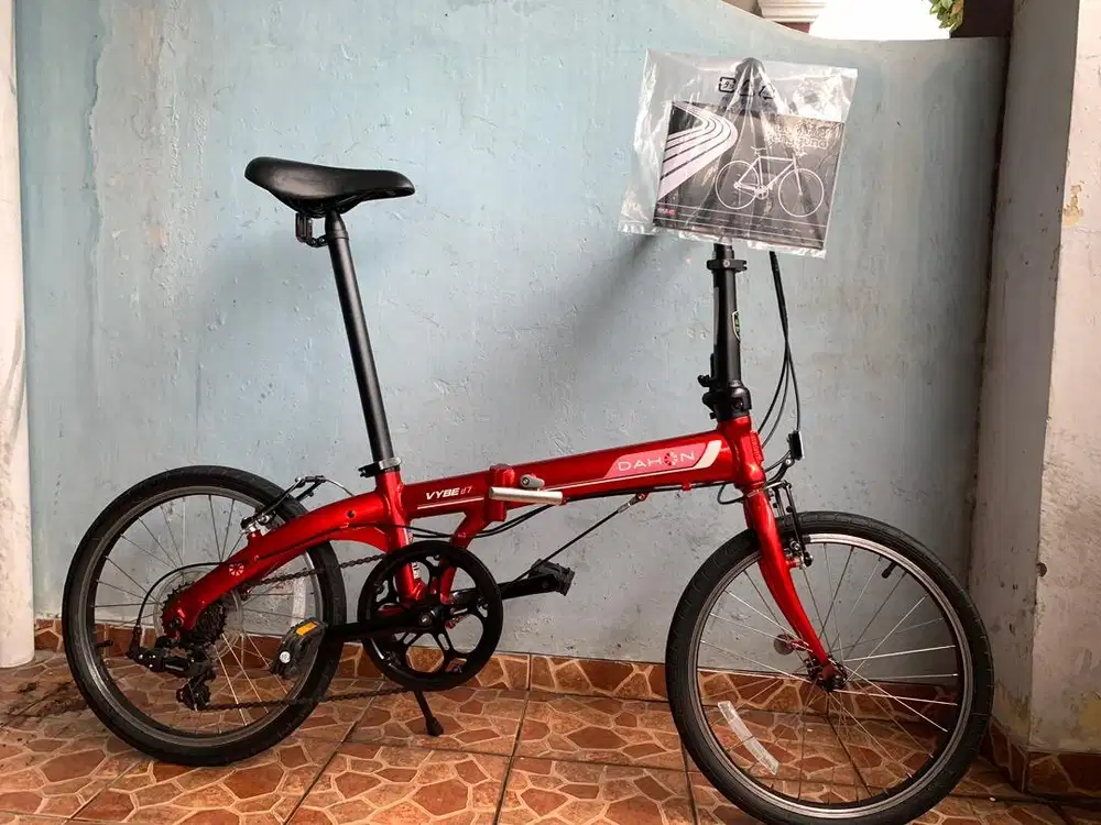 Sepeda Dahon Vybe D7 merah metalik, Original