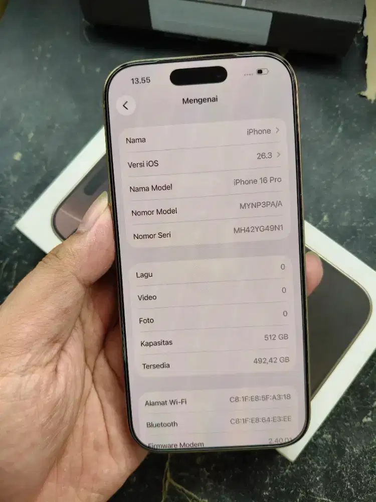 Iphone 16 pro 512GB resmi garansi aktif