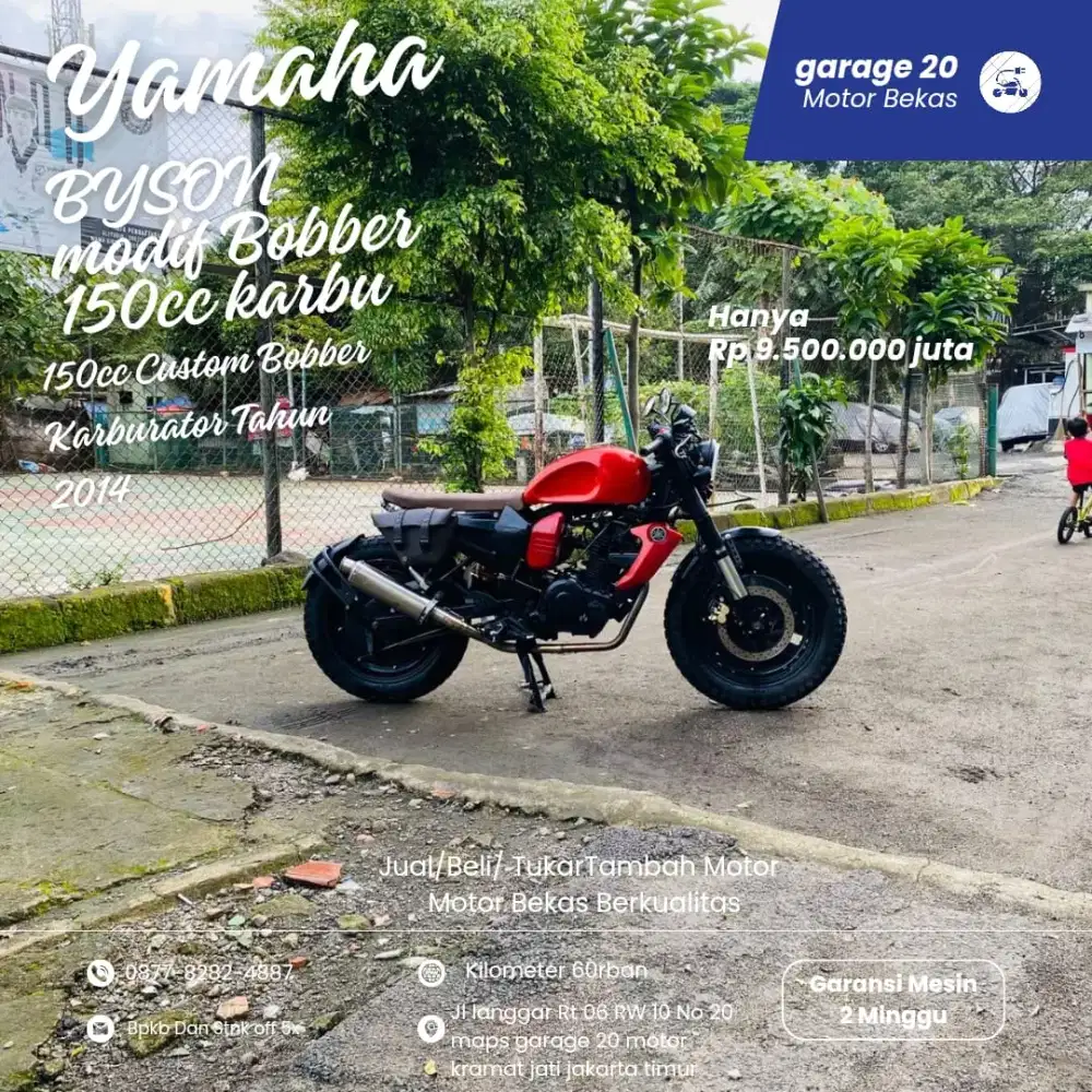 Yamaha Byson 150cc karburator modif Bobber tahun 2014