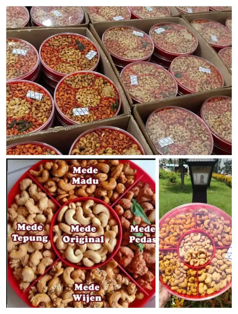 Kacang mede tray bulat