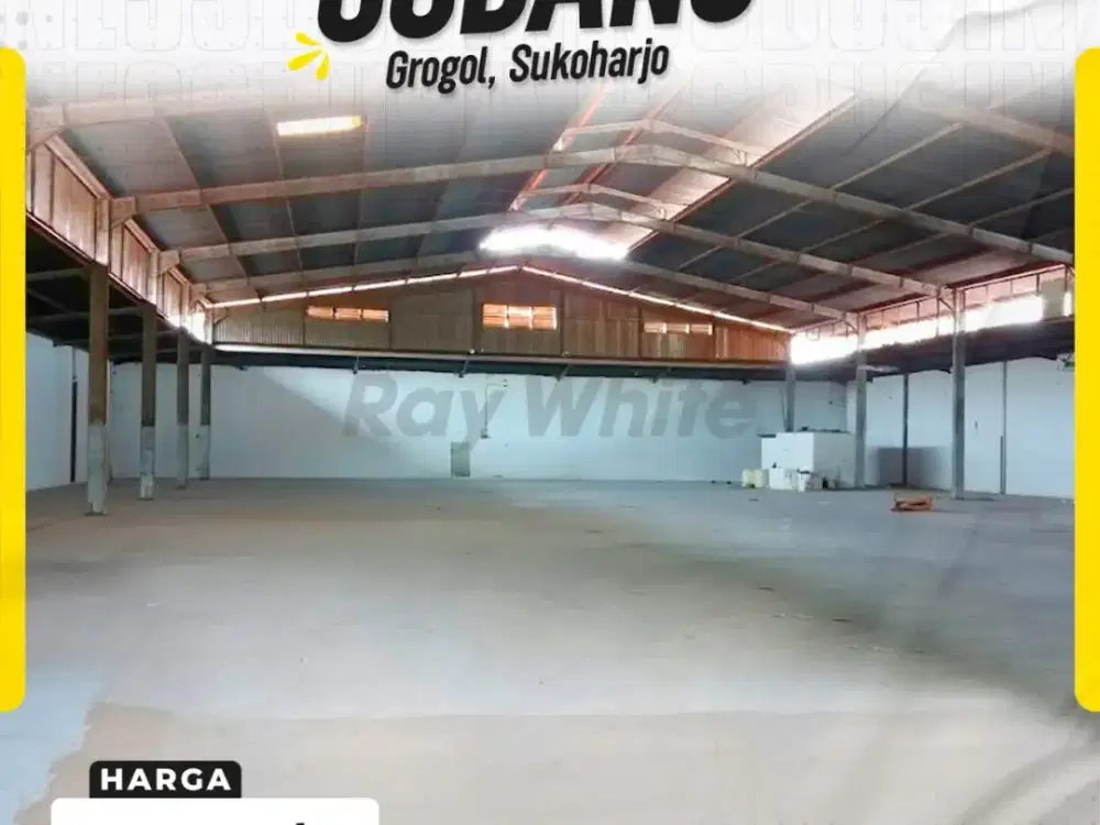 Disewakan Gudang 1000meter Siap pakai Akses kontener Grogol Sukoharjo