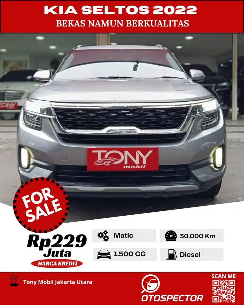 #Tony Mobil# Kia Seltos Diesel 2022 Abu-Abu Metalik