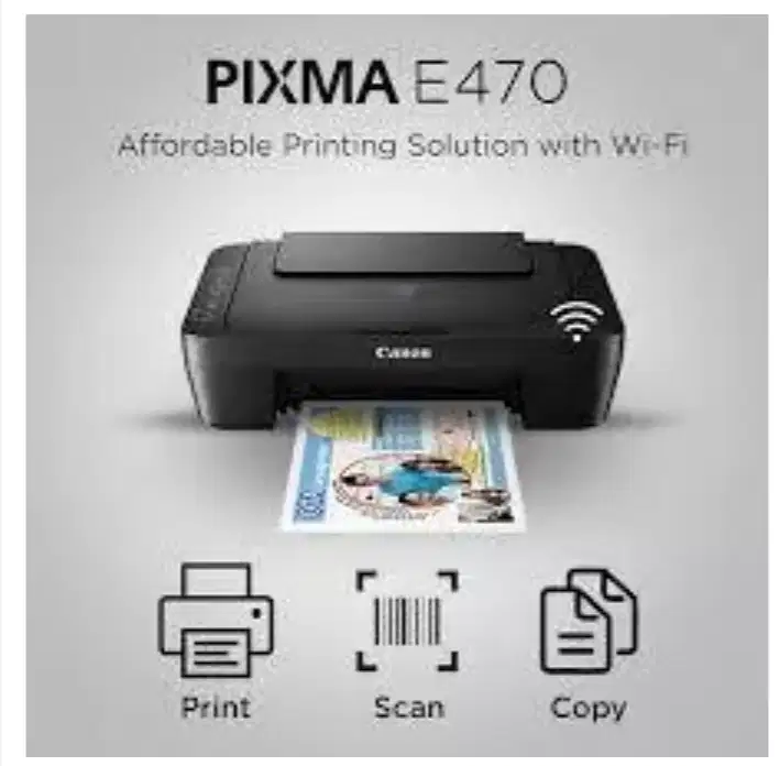 Printer Canon PIXMA E470 E 470 All-in-One (Print Scan Copy WiFi)