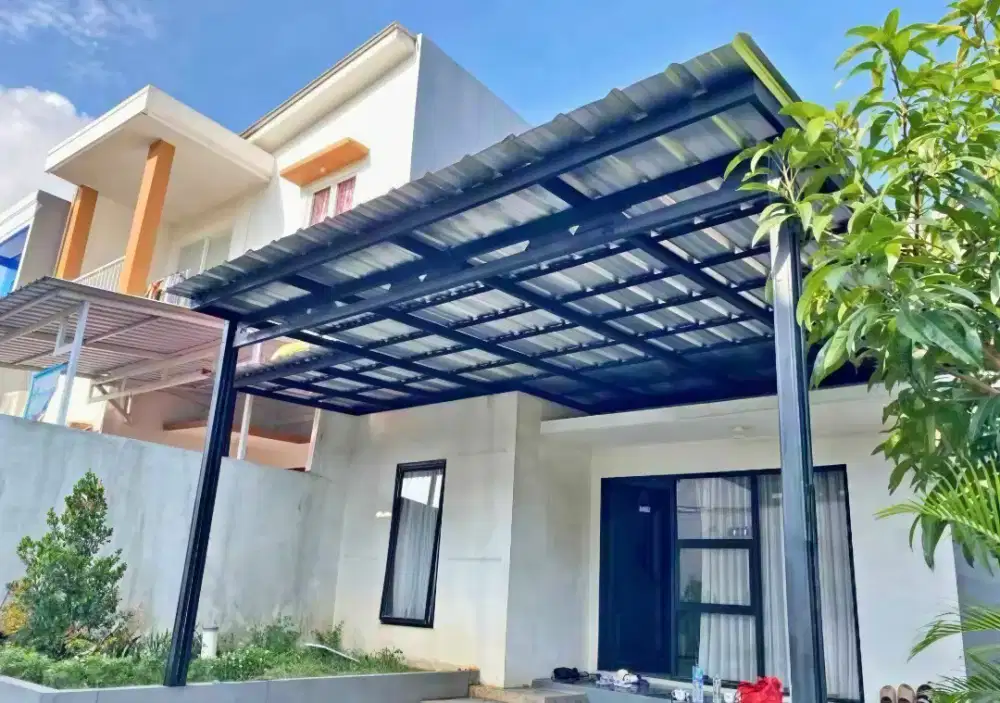 Kanopi rangka baja ringan