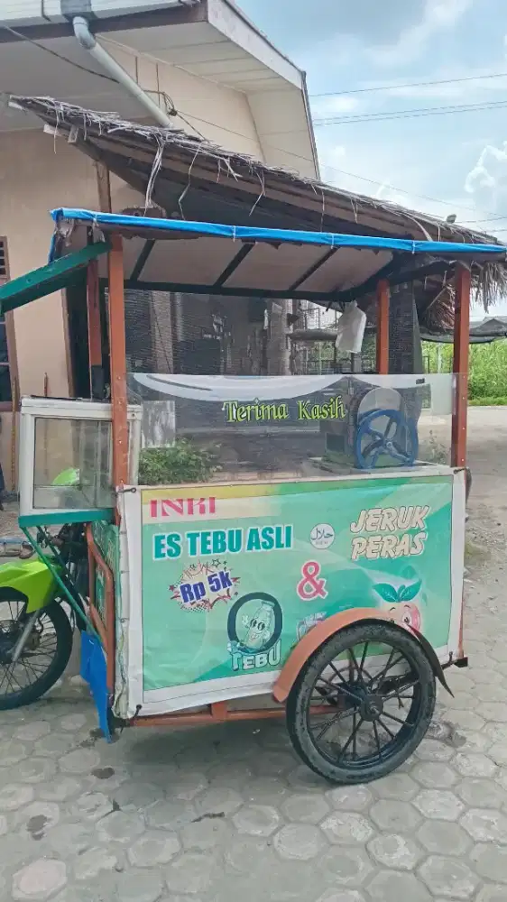 Jual Kreta beserta Gerobak Es tebu Lengkap
