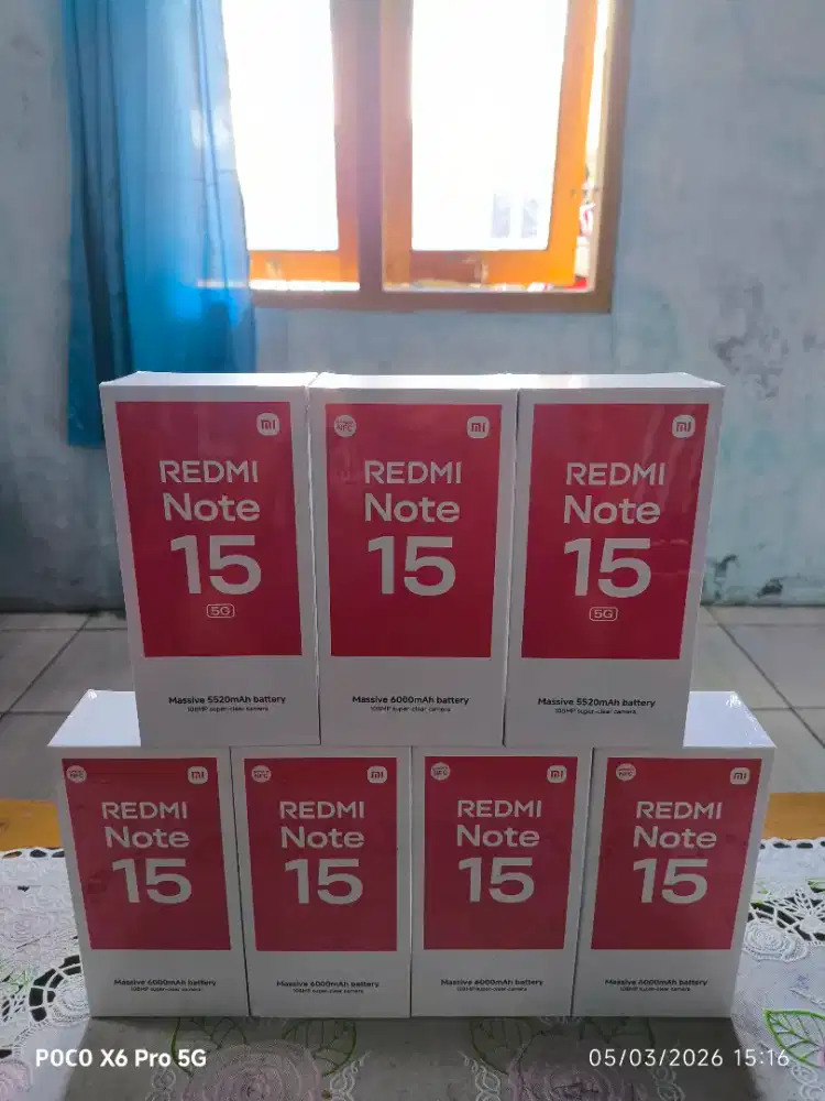 Redmi note 15 5G 8/256 note 15 4G 8/256 baru dan segel murah