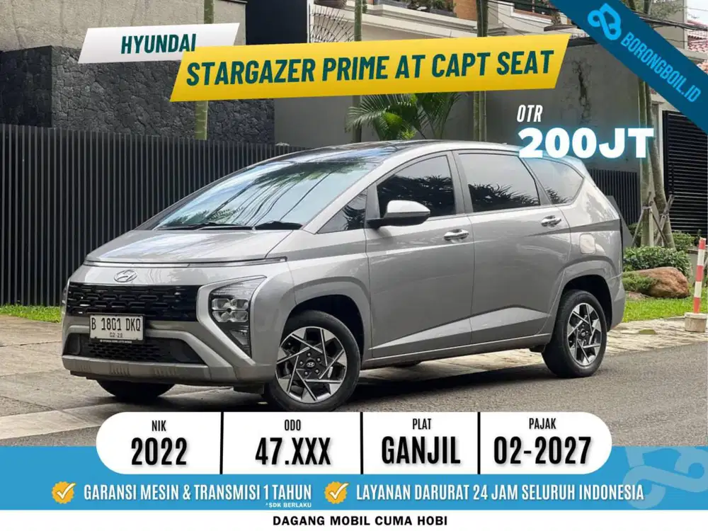 Hyundai Stargazer Prime Capt Seat AT 2022 Silver Two Tone