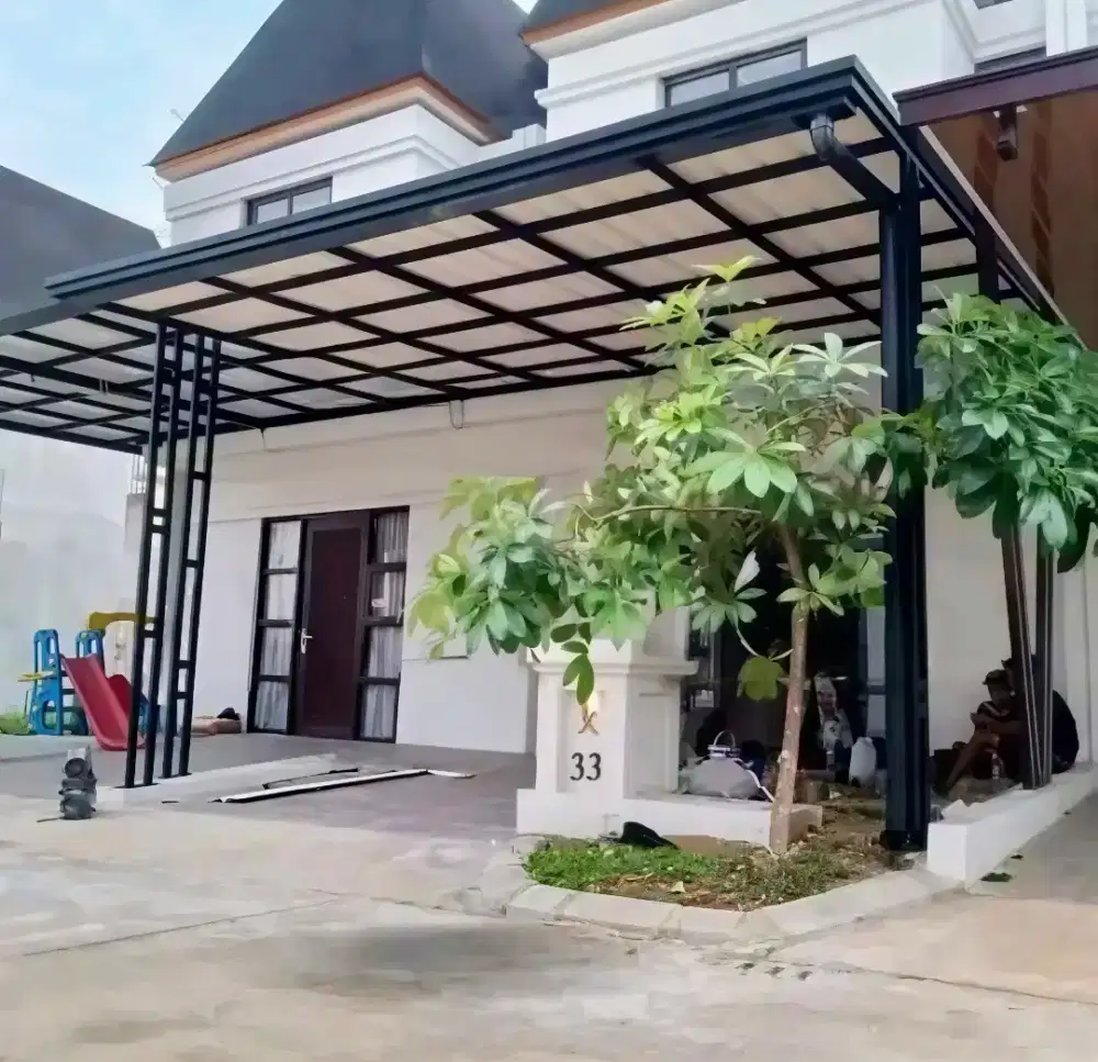 Kanopi rangka hollow atap alderon