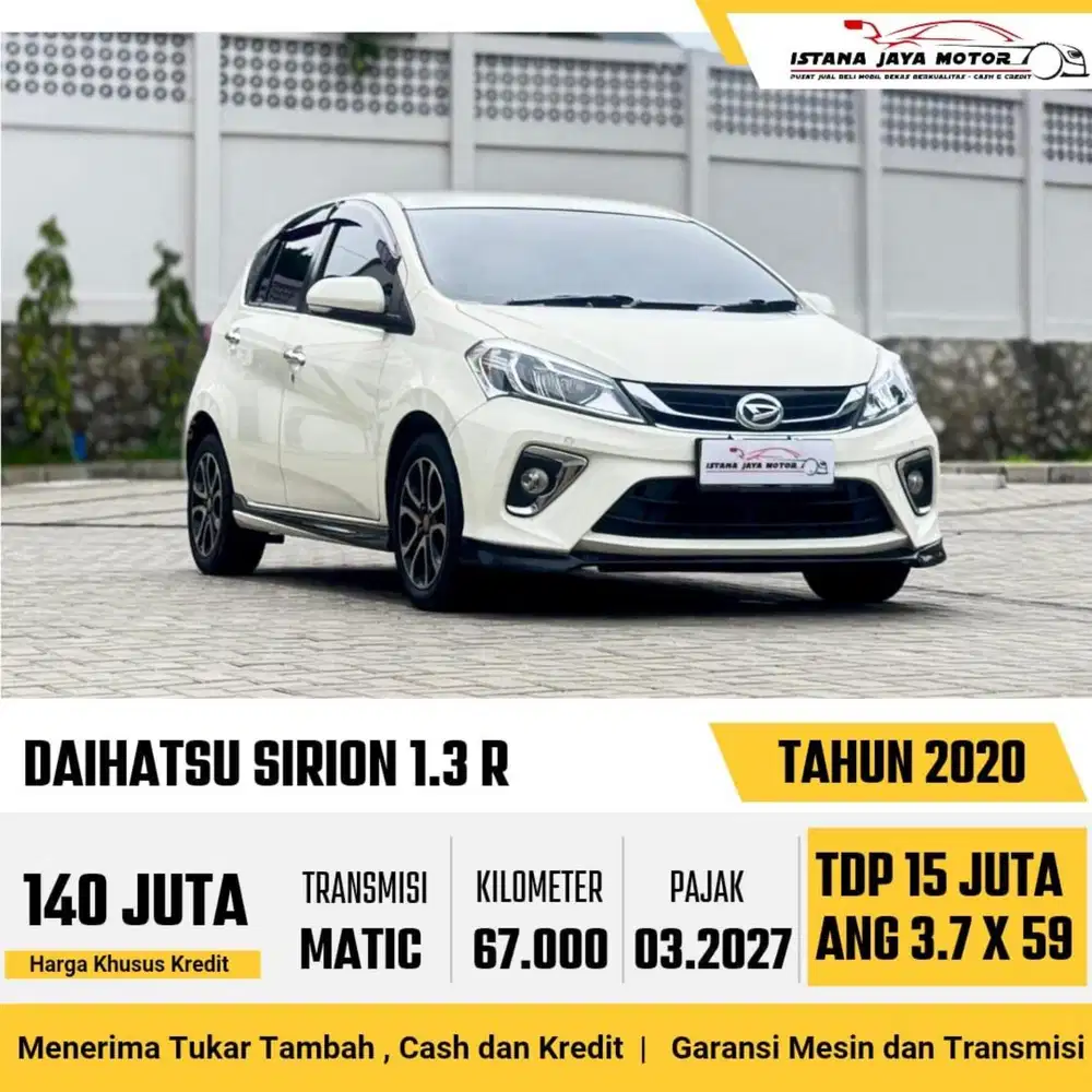 Daihatsu Sirion 1.3 R AT th 2020 #istana jaya motor