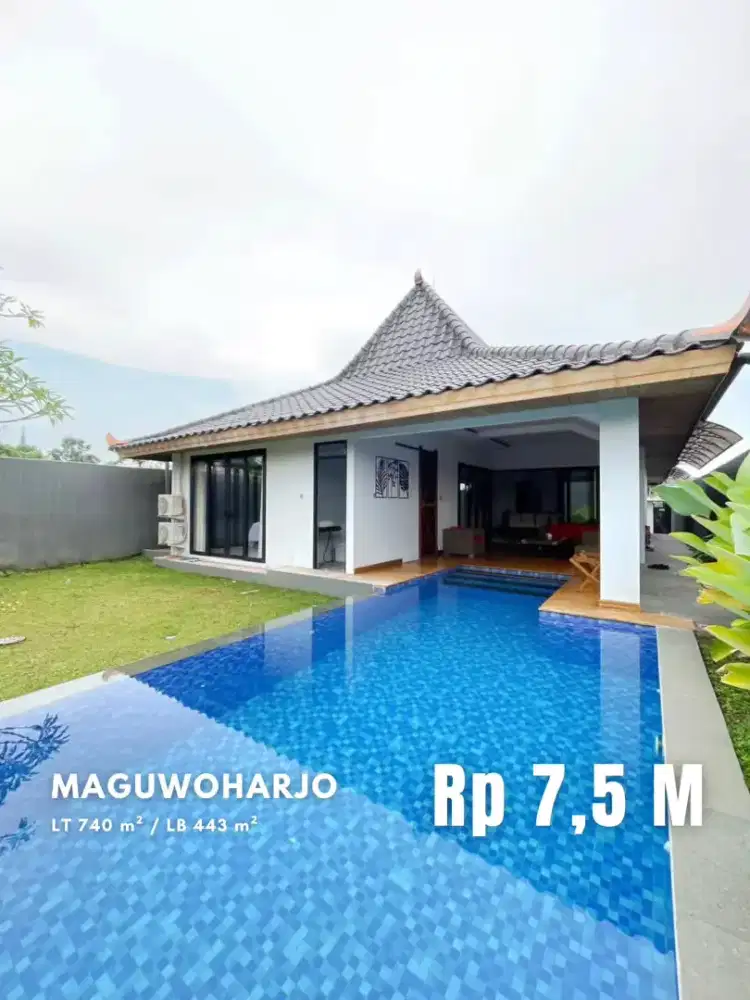 Dijual Villa Mewah dengan Kolam Renang Pribadi di Maguwoharjo