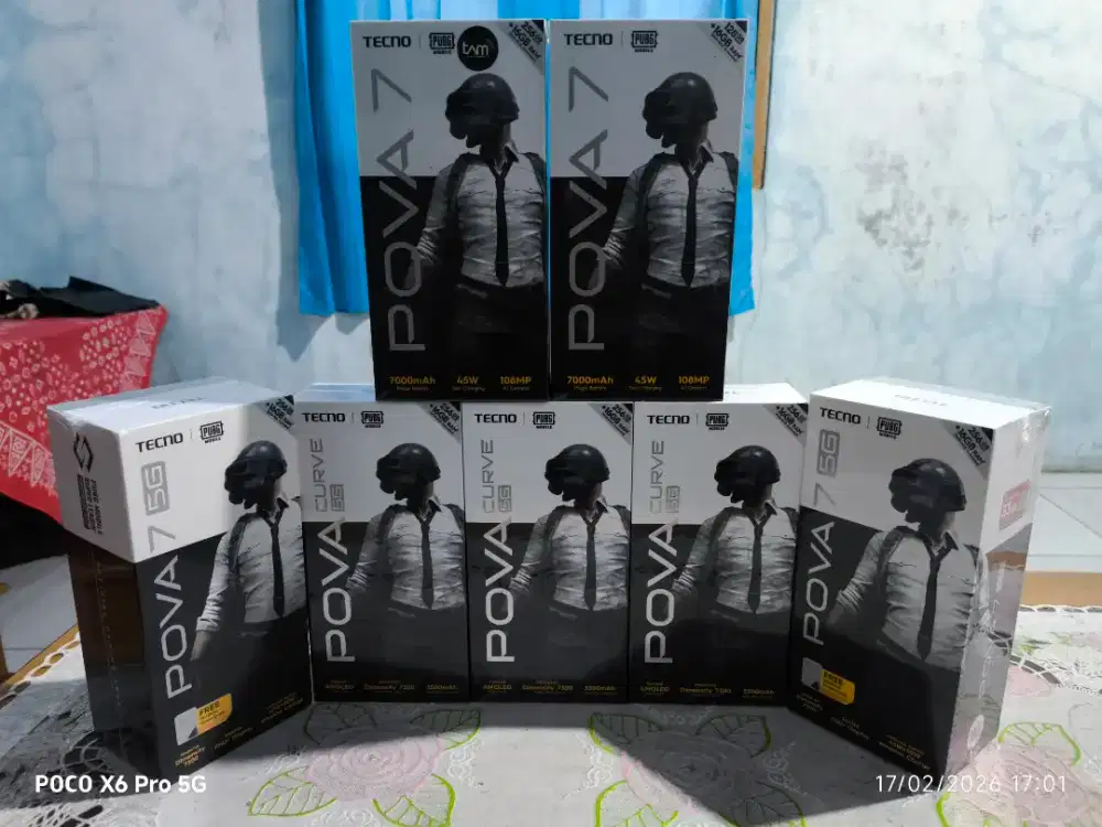 Tecno pova 7 5G 8/256 pova 7 curve 5G 8/256 pova 7 8/128 baru & segel