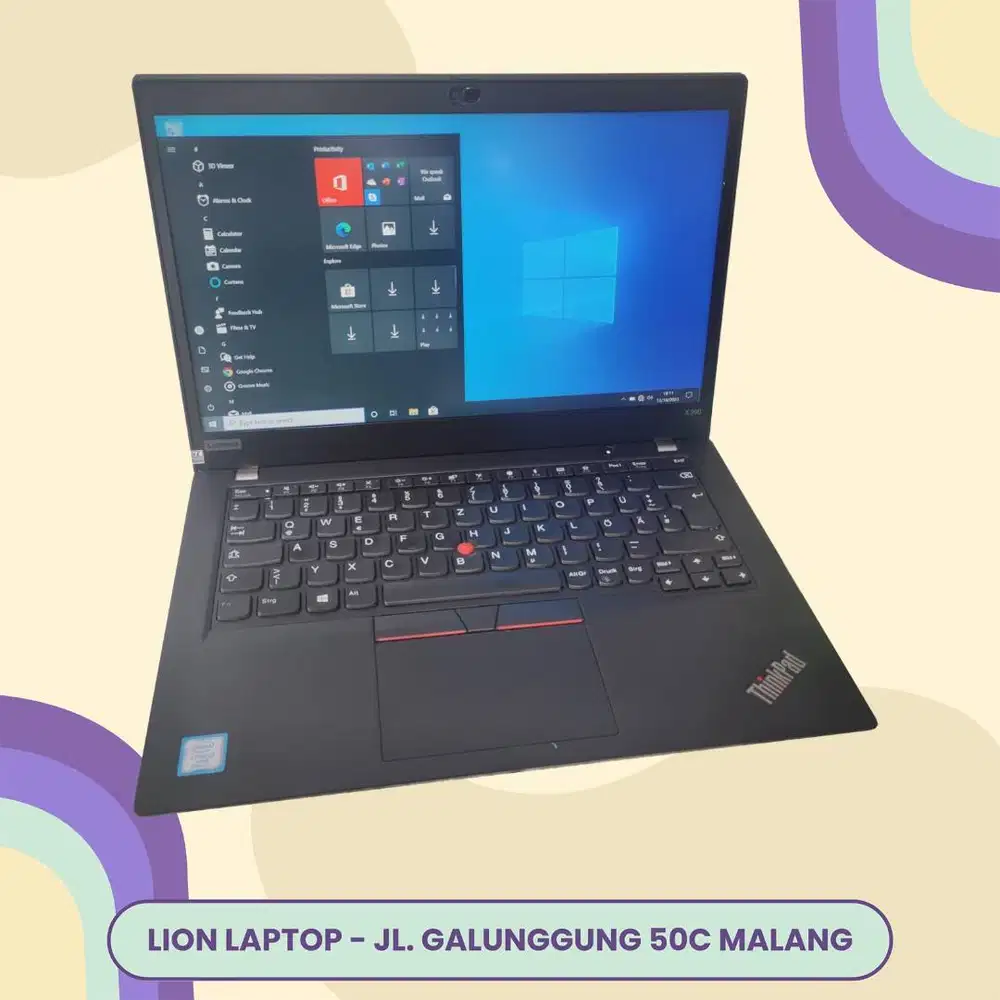 RAM 16GB SSD 256GB Core i5 Gen 8 Slim Lenovo Thinkpad X390 [05|03]