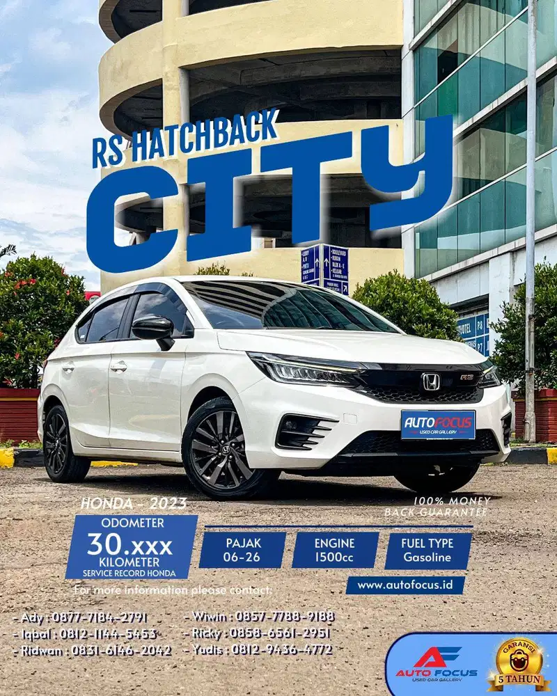 Honda City 1.5 Hatchback RS CVT 2023 LOW KM!