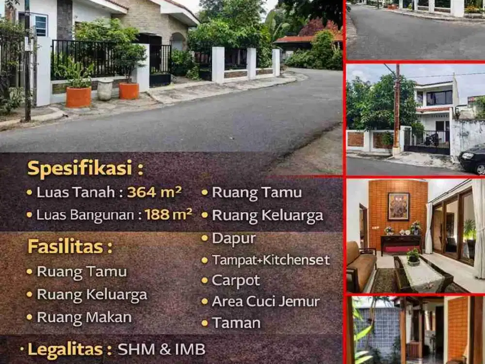 Rumah Hook Luas 364 m² Tengah Kota Jogja – Minggiran Mantrijeron Dekat Alun-Alun Selatan