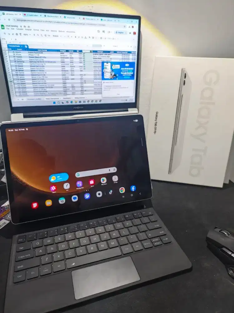 Samsung Tab S9 FE+ 8/128 Misty Blue (WiFi Only) + Keyboard Goojodoq