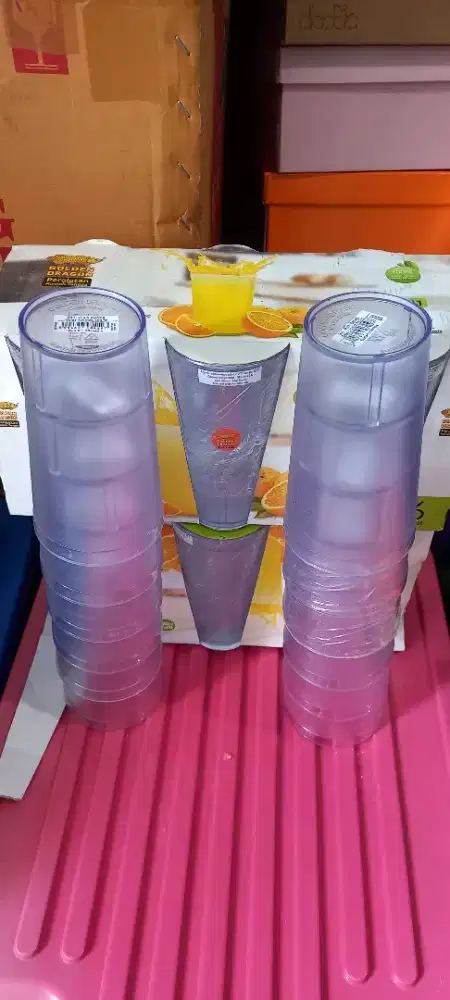 Gelas Melamin Bening 841 Golden Dragon 550ml