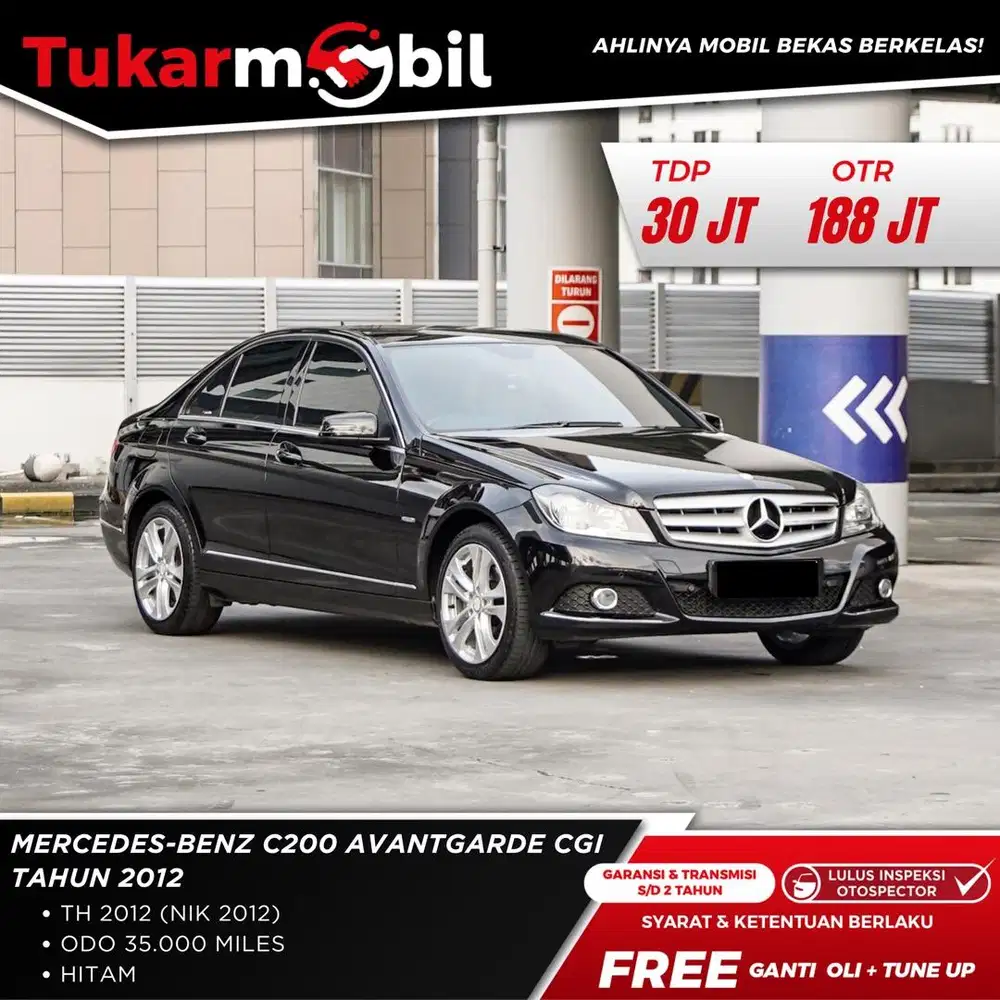 [BERGARANSI] MERCEDES-BENZ MERCY C200 AVANTGARDE CGI TAHUN 2012 HITAM