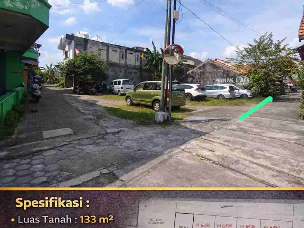 Tanah SHM 133 m² Tahunan Umbulharjo – Dekat Kusumanegara Kota Yogyakarta