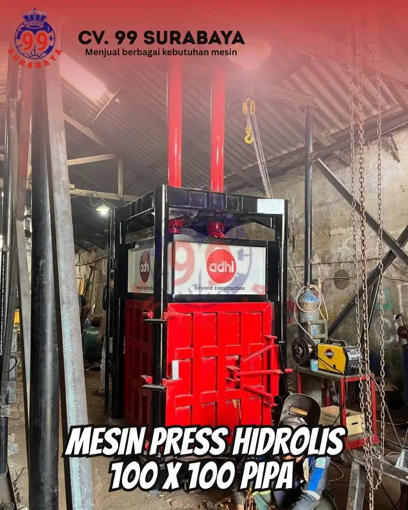 Mesin Press Hidrolik 100x100 cm untuk skala industri besar TPS