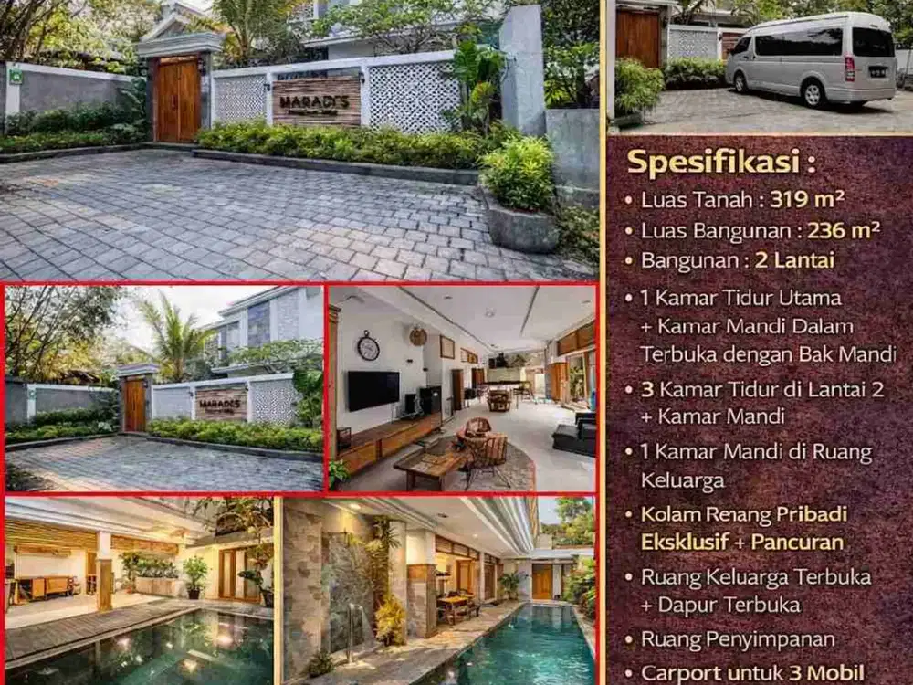 Villa Mewah 2 Lantai dengan Kolam Renang di Balecatur Gamping Sleman – Dekat Kota Jogja