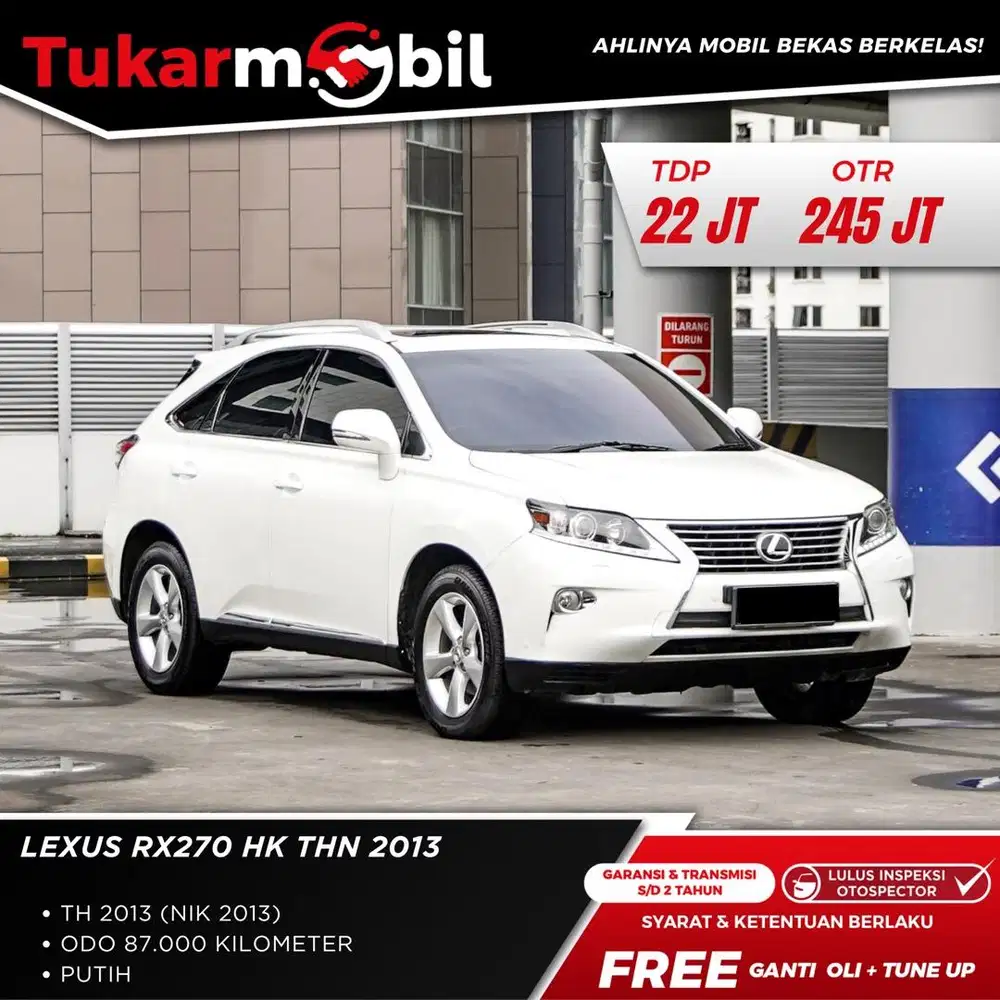 [BERGARANSI] LEXUS RX270 HK TAHUN 2013 PUTIH LOW KM