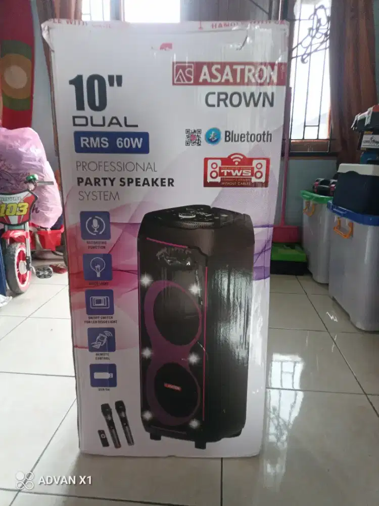 BARU SPEAKER ASATRON CROWN 10 INCI SEGEL KOTAK