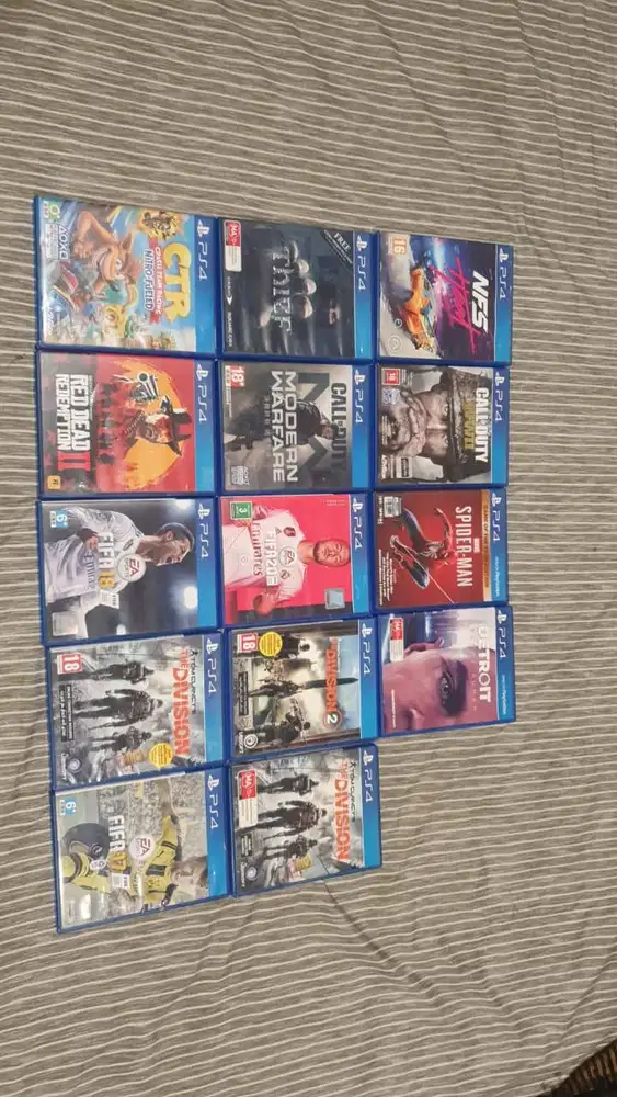 Kaset Game PS4 Original - RDR 2, Spider-Man, COD, CTR (Bisa Satuan)