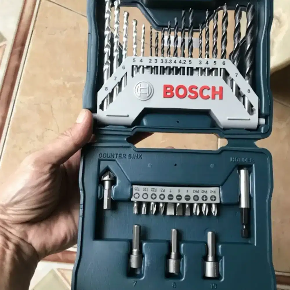 Matabor Bosch set ORI 33 pcs tembok besi kayu skala proyek / rumahan
