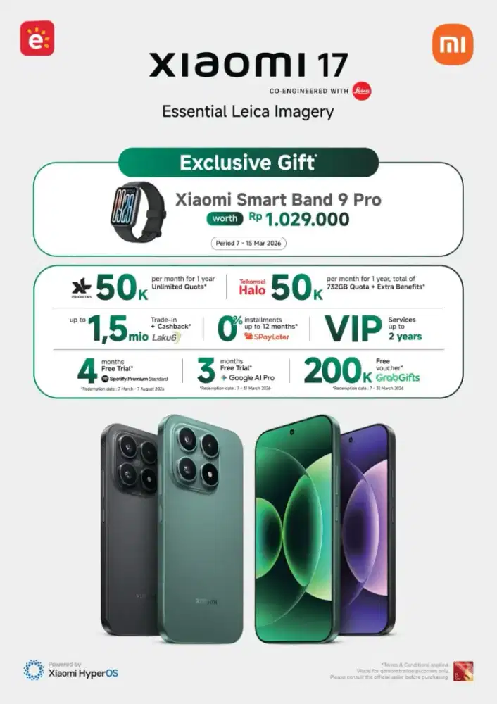 Xiaomi 17 Ready Pre Order Bisa cicilan 0%