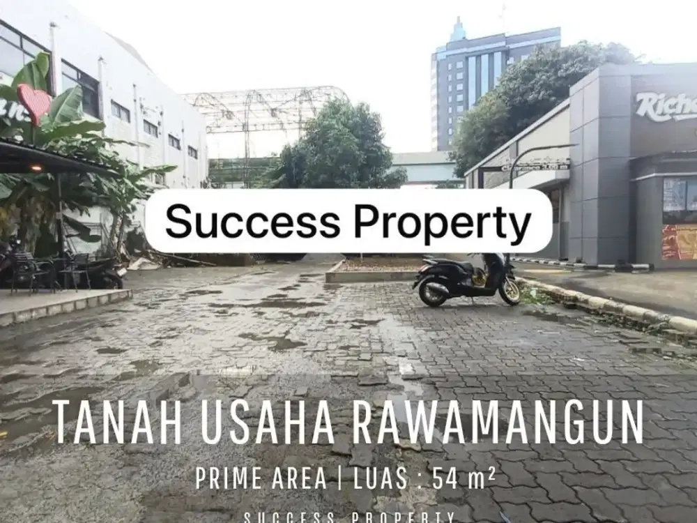 Disewakan! Tanah Lahan Usaha Lokasi Strategis Kawasan Premium Rawamangun Akses Jalan Utama