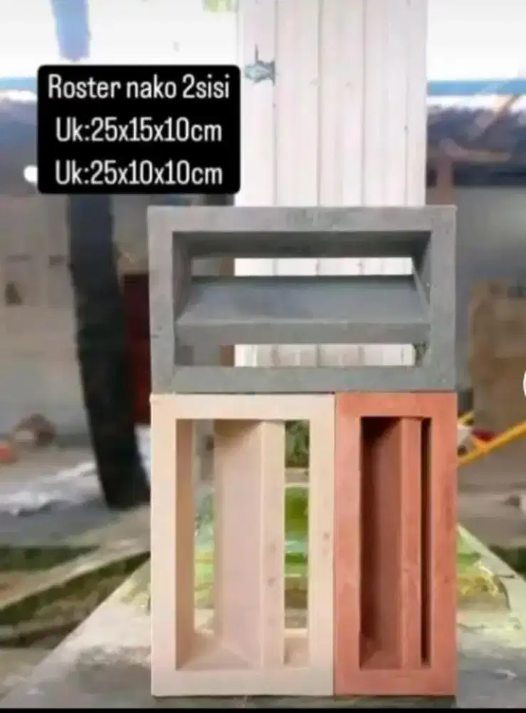 Roster beton berbagai macam motif barang