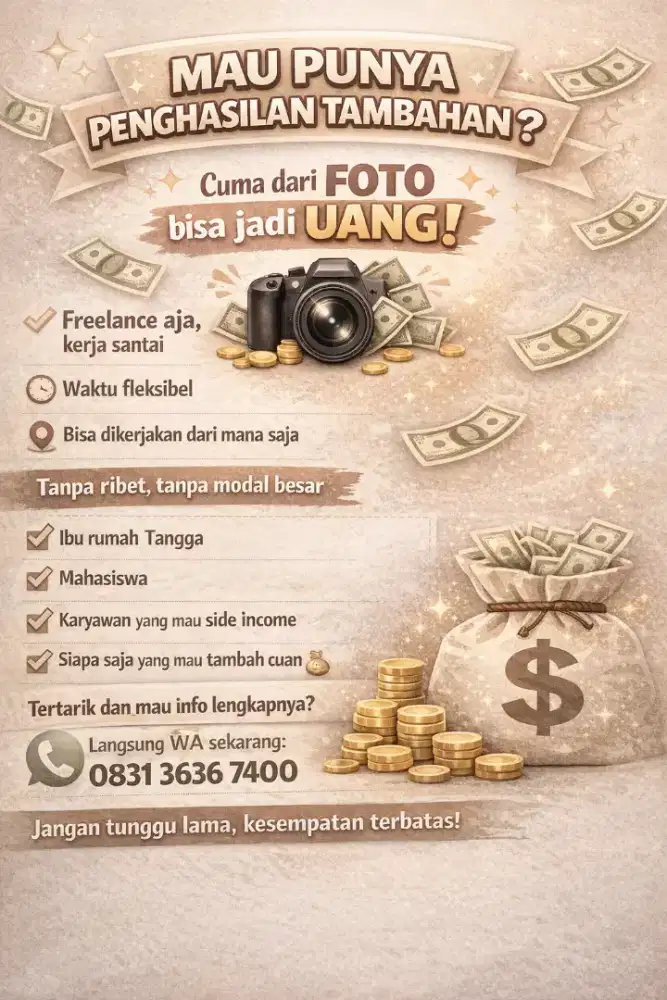 Menghasilkan uang hanya dengan foto
